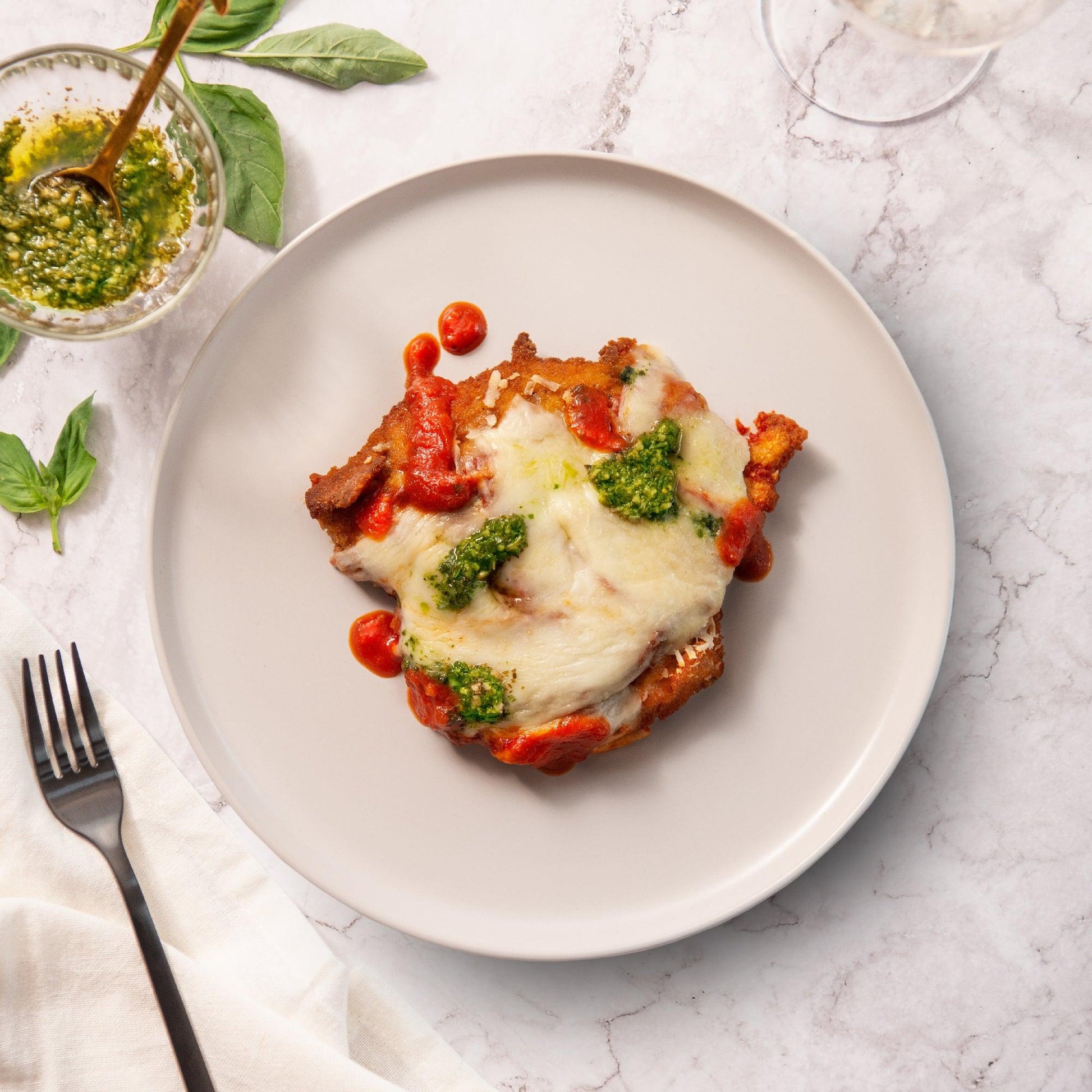 Chicken Parmesan with Garlic & Parsley Pesto - Kitchen Farmacy