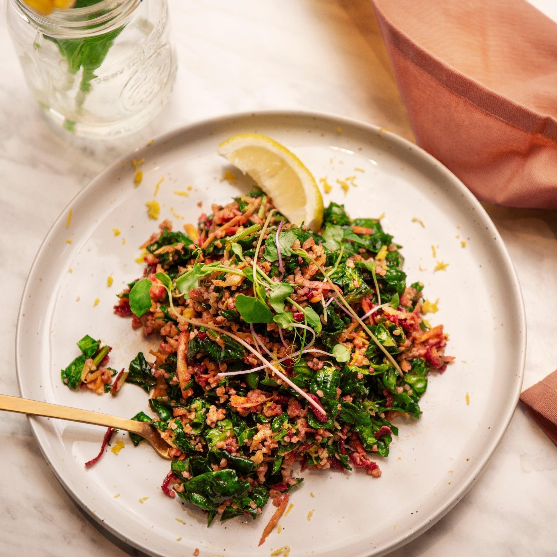 Crunchy Kale, Quinoa & Butternut Sqaush Salad - Kitchen Farmacy